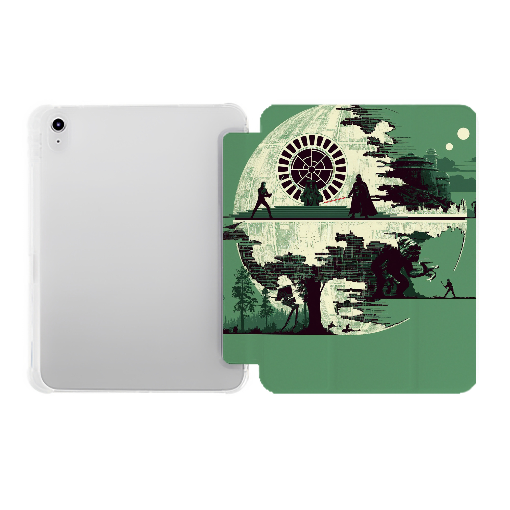（画像用） スター・ウォーズ Star Wars IPad ケース ペン収納付き 三つ折りスタンド PUレザー×シリコン 対応機種9.5/10.5/10.9インチ